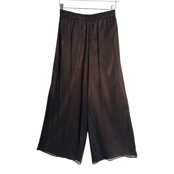 Vintage Rickie Freeman TJ Nites Silk Bronze Lined Palazzo Pants‎ Wide Leg 10 - Picture 6 of 15